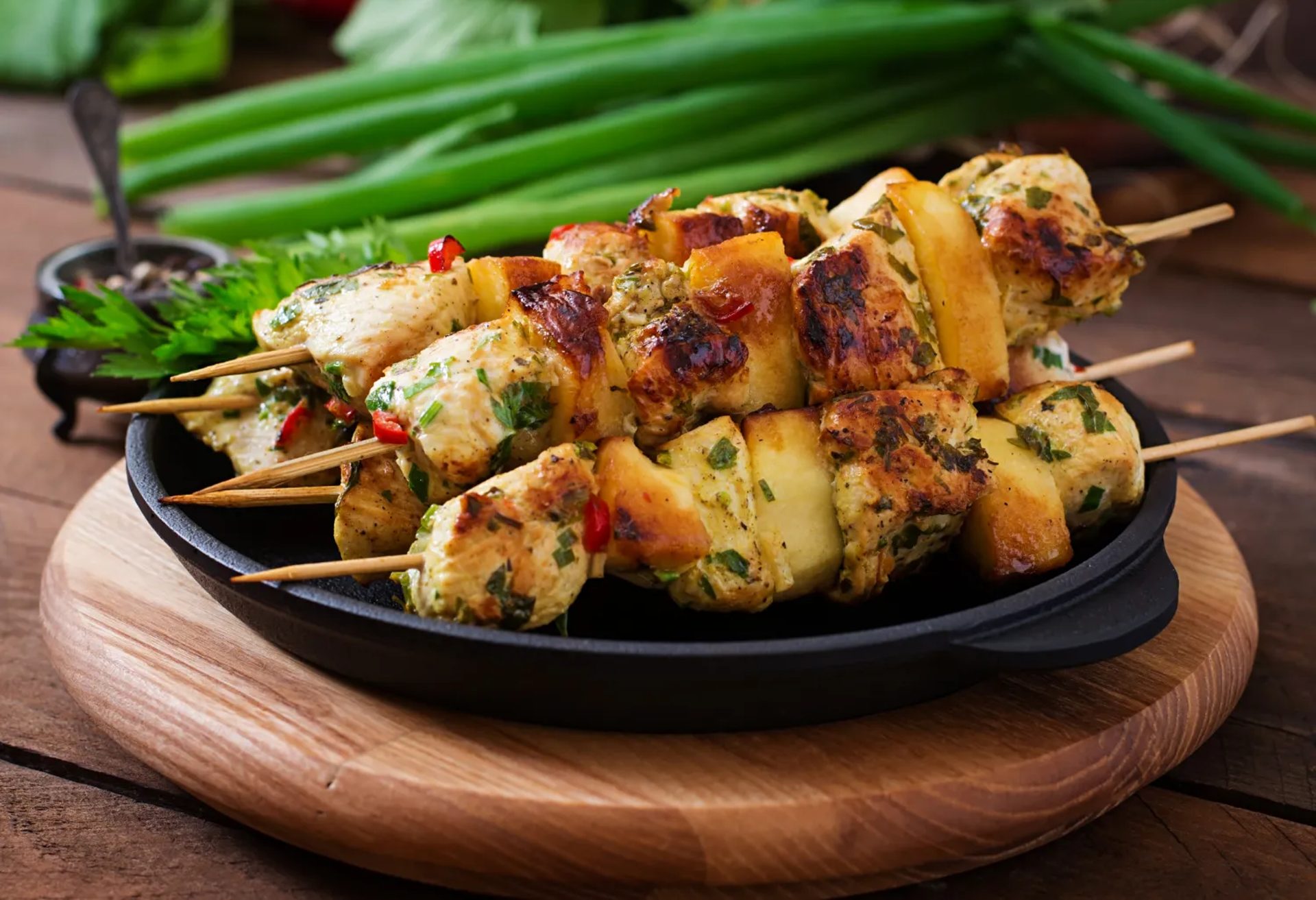 Open-flame Afghan kabobs